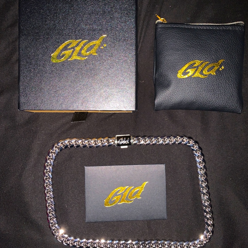 GLD White Gold Plated Miami Cuban Link Necklace